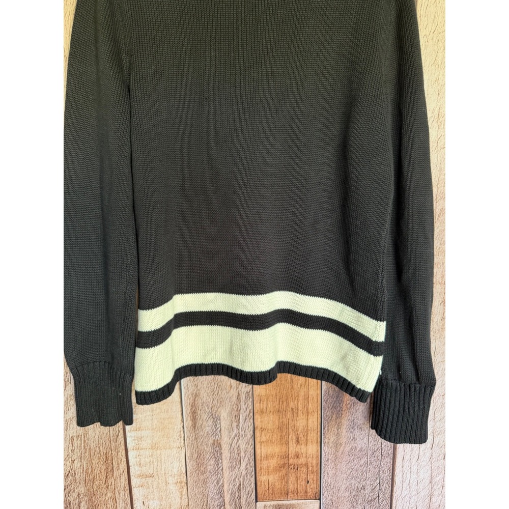 Lauren Ralph Lauren Nautical Stripe Cotton Sweater Coastal Preppy Size XL NWT - Picture 6 of 8